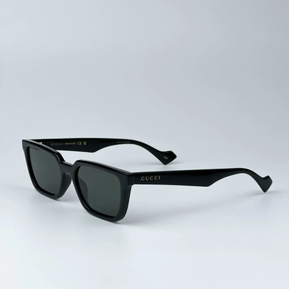 Gucci GG1539S 001 BRAND NEW Sunglasses Black Grey Unisex Rectangle